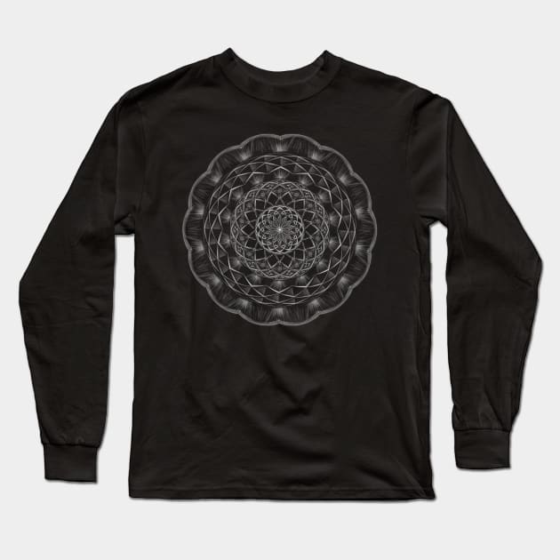 Mandala doodle0012 Long Sleeve T-Shirt by benjaminfaucher7